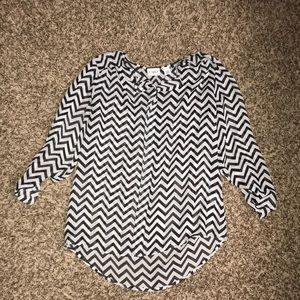 Chevron girls blouse